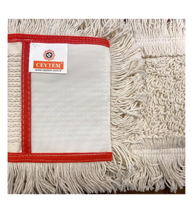 Ceytem Zincir Dikiş Nemli Mop 50 cm., Kırmızı Biyeli x 50 Adet