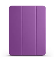 Apple iPad Pro 11 2024 Uyumlu Zore Smart Cover Kalem Bölmeli Standlı 1-1 Kılıf (Mor)