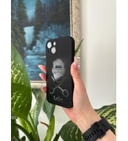 Kabartmalı Parlak Berber Tasarımlı İsimli Iphone Telefon Kılıfı