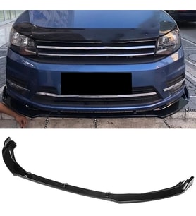 Vw Caddy Mk3 Ön Lip 3 Prç Parlak Siyah Kulaklı Abs Kolay Kurulum