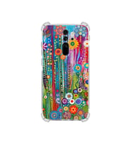 PrintiFy Redmi Note 8 Pro ile Uyumlu Düşlerin Dansı Serisi Folklorik Bahçe Tasarımlı Uv Baskılı Köşe Korumalı Antişok Kılıf