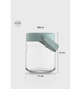 Renga Macro 900 ml Pembe Kapaklı Cam Kavanoz 131061