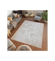 Rovigo Home Dijital Baskı Yıkanabilir Kaymaz Taban Salon Halısı RVG0445 (Gri)