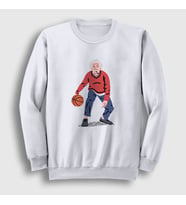 Presmono Unisex Beyaz Basketball Basketbol Albert Einstein Sweatshirt 330518tt
