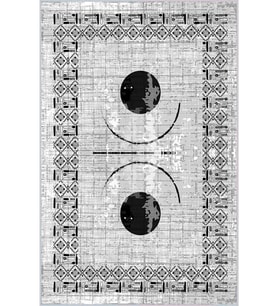 Eliana Home Baskılı, Yıkanabilir Kaymaz Taban Salon Halısı LNA0039-SD1069 100x150 cm (Gri)