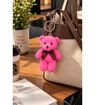 Peluş Ayıcık Anahtarlık 12 Cm Pembe