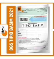 DGS 2021 ÖSYM Tıpkı Basım Türkiye Geneli Dijital Çözümlü Çıkmış Soru Deneme Kita (Beyaz)