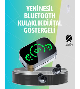 Kablosuz Kulak İçi Bluetooth Kulaklık – Dokunmatik Kontrol ve LED Şarj Ekranı