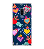 PrintiFy Samsung Galaxy S9 Plus Uyumlu Retro Color 3 Baskılı Şeffaf Köşe Korumalı Antişok Kılıf