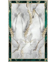 Eliana Home Baskılı, Yıkanabilir Kaymaz Taban Salon Halısı LNA0738 100x150 cm (Yeşil)