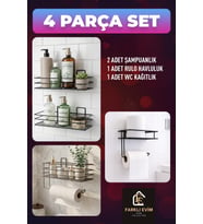 Banyo Organizer 4 Parça Set Düzenli ve Şık