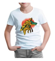 Colorful Anubis in Ancient Egypt Beyaz Çocuk Tshirt