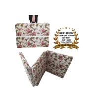 Katlanır Yatak Yer Yatağı Sünger Yatak Taşınabilen Tek Kişilik 80x180 Ingiliz Gülü-6 Cm
