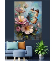 Su Üstünde Açan Pembe Nilüfer Dekoratif Kanvas - Mdf Ahşap Tablo