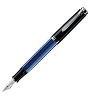 Pelikan Souveraen M805 Black Blue Silver Dolma Kalem