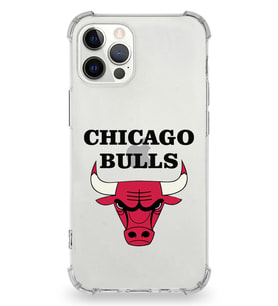 Apple iPhone 12 Pro Uyumlu Darbe Emici Antişok  Kapak Chicago Bulls Tasarımlı Şeffaf Silikon Kılıf