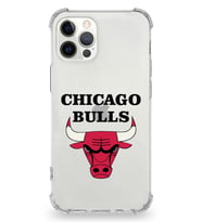 Apple iPhone 12 Pro Uyumlu Darbe Emici Antişok  Kapak Chicago Bulls Tasarımlı Şeffaf Silikon Kılıf