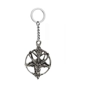 Ters Pentagram Keçi Kafası Anahtarlık (Çok Renkli)