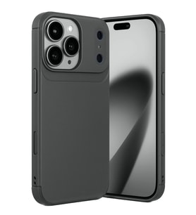 Apple iPhone 17 Pro Kılıf Karbon Silikon Case Kapak (Gri)