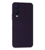 Newface Vivo Y17S Kılıf Nano içi Kadife Silikon - Mor