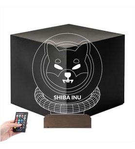 Luvivia Crypto Shiba Inu Coin Kripto Finans 3D Lamba - Masa Gece Lambası