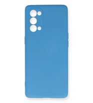 Reno 5 Pro Kılıf Nano içi Kadife Silikon - Mavi