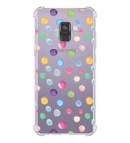 PrintiFy Samsung Galaxy A8 Plus 2018 Water Color 6 Baskılı Şeffaf Köşe Korumalı Antişok Kılıf