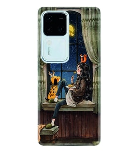 Vivo V30 Kılıf Desenli Silikon Dog And Girl 1358
