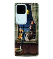 Vivo V30 Kılıf Desenli Silikon Dog And Girl 1358