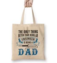 Engineer Dad Engineer And 01 Bez Çanta Uzun Saplı
