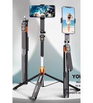 Bluetooth Kumandalı 185cm Tripod Selfie Çubuğu, GoPro Uyumlu, 360° Pan Kolu