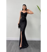 Abiye & Mezuniyet Elbisesi Premium Siyah Şık