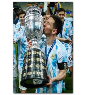 Cakatablo Kupa Amerika 2021 Messi Kupa Sevinci MDF Tablo