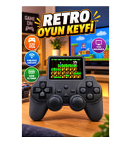 Yeni Nesil S10 Mini Atari 520 Oyunlu Retro El Konsolu Kablosuz Oyun Kolu