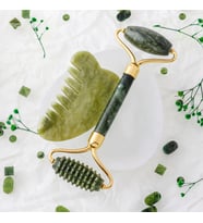 Yeşim Tırtıklı Roller ve Yeşim Gua Sha Tarak Takımı (Karışık)