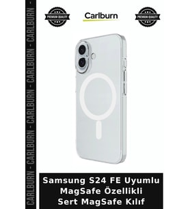 Samsung S24 FE Uyumlu MagSafe Özellikli Sert MagSafe Kılıf Mobil Aksesuar Cihaz Koruma Cep Aksesuarı
