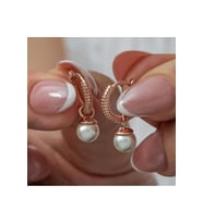 Gümüş Rose İnci Kadın Küpe CSR2185761