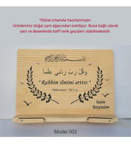 Münzevi Masaüstü Ahşap Rahle/Tablet/Kitap Tutucu-Model002