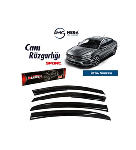 Cam Rüzgarlığı Fiat Egea / Fiat Tipo 2014- Sonrası ile uyumlu (Siyah)