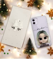 Şekerli Kız Tasarımlı Kişiye Özel Şeffaf Telefon Kılıfı (Tüm Telefon Modelleri Mevcuttur.) - Hediye Kutulu