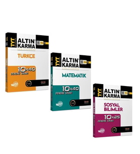 Altın Karma TYT Matematik Türkçe Sosyal Deneme Seti 3 Kitap