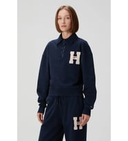 Tommy Hilfiger TJW H GRAPHIC HWK POLO  Kadın Mavi Sweatshirt DW0DW20537DYY
