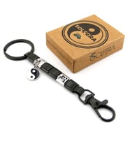 Araba Simgeli Ying Yang Denge Çelik Charm Çanta Süsü Anahtarlık KY105