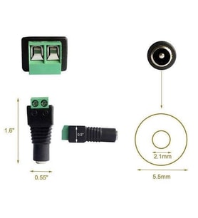 Klemens Girişli Dişi DC Barrel Jack 2,1mm IC254D