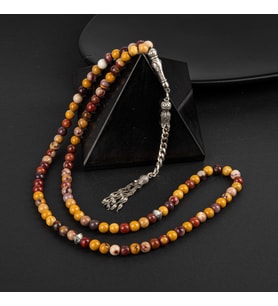 Jasper Doğal Taş Tesbih 99luk - 6mm (Çok Renkli)