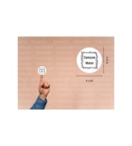 İngilizce Zemzem Suyu Hediyesi Etiketi Siyah Yuvarlak Mat Sticker Zamzam Hajj Umre 4 Cm (45 Adet)