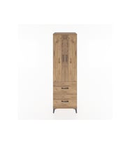 Hyperion Dolap 2 Raflı 2 Çekmeceli Tek Askılı 60x44x195 Çam-Çam