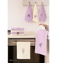 6 Parça Mutfak Kurulama Bezi 30 X 50 Cm Lavender Flower (Çok Renkli)