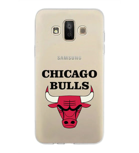 Samsung Galaxy J7 Duo Kapak Chicago Bulls Tasarımlı Şeffaf Silikon Kılıf
