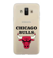 Samsung Galaxy J7 Duo Kapak Chicago Bulls Tasarımlı Şeffaf Silikon Kılıf